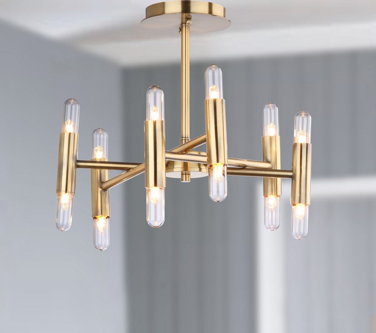 Safavieh Fidelma Flush Mount - Gold | Ceiling Lamps | Modishstore