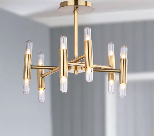 Safavieh Fidelma Flush Mount - Gold | Ceiling Lamps | Modishstore