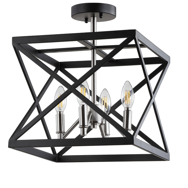 Safavieh Matias Flush Mount - Black | Ceiling Lamps | Modishstore - 2