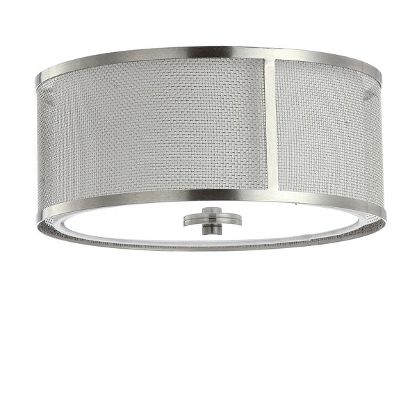 Safavieh Eldon Flush Mount - Nickel | Ceiling Lamps | Modishstore - 2