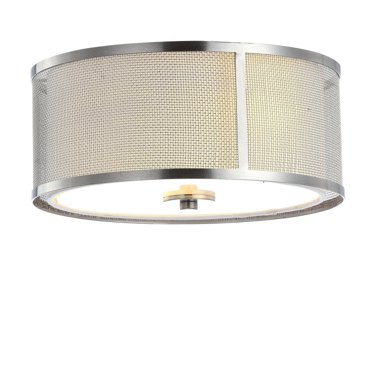 Safavieh Eldon Flush Mount - Nickel | Ceiling Lamps | Modishstore - 3