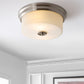 Safavieh Dalen Flush Mount - Brush Nickel | Ceiling Lamps | Modishstore