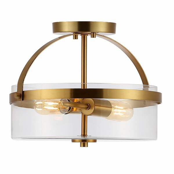 Safavieh Nensor Flush Mount - Brass Gold | Ceiling Lamps | Modishstore - 2