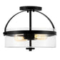 Safavieh Nensor Flush Mount - Black | Ceiling Lamps | Modishstore - 2