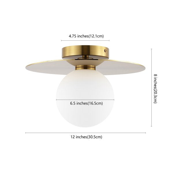 Safavieh Finlay Flush Mount - Painted Gold | Ceiling Lamps | Modishstore - 3