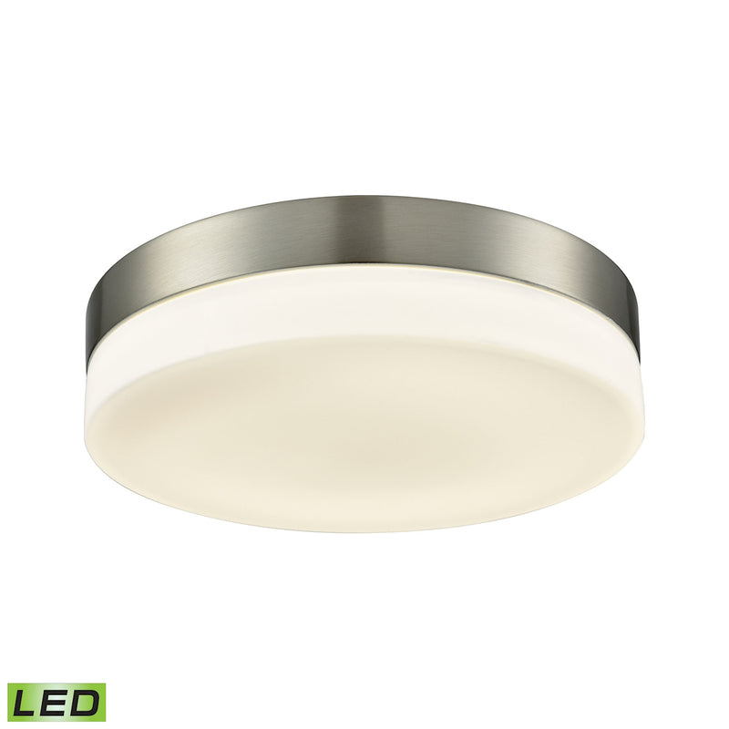 Holmby 1-Light Round Flush Mount in Satin Nickel with Opal Glass Diffuser - Integrated LED - Large ELK Lighting | Ceiling Lamps | Modishstore