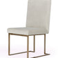 Modrest Fowler - Modern Grey Velvet Dining Chair Set of 2
