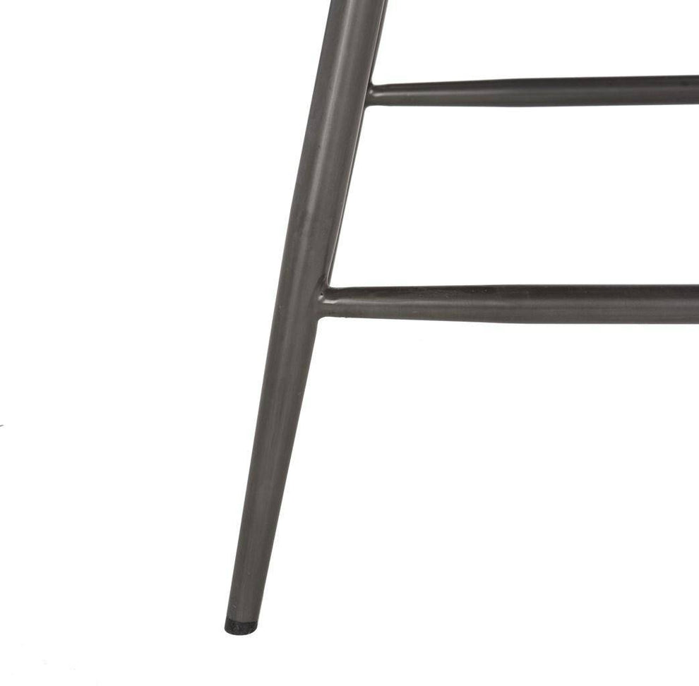 Safavieh Ashby 26"H Mid Century Modern Leather Tufted Swivel Counter Stool | Counter Stools | Modishstore - 3