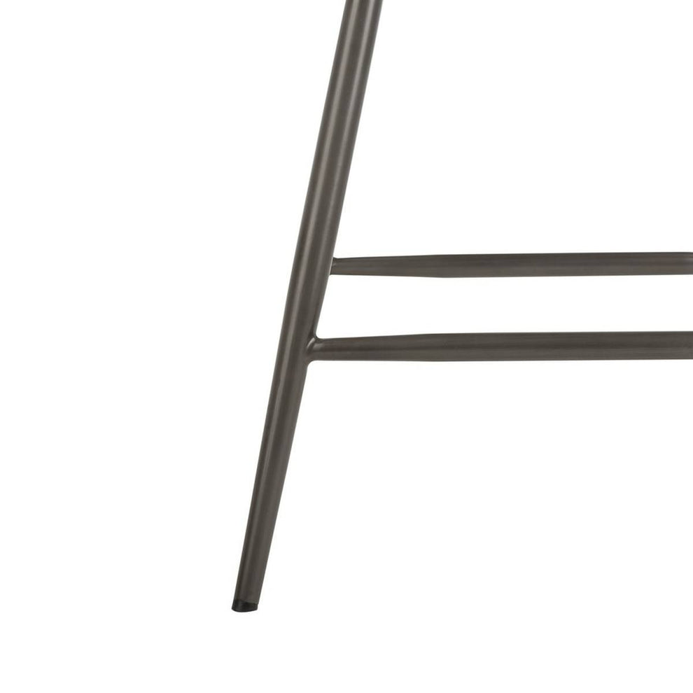 Safavieh Ashby 26"H Mid Century Modern Leather Tufted Swivel Counter Stool | Counter Stools | Modishstore - 6