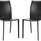 Safavieh Kdark Greyin 19''H Stacking Side Chair (Set Of 2) - Black | Dining Chairs | Modishstore