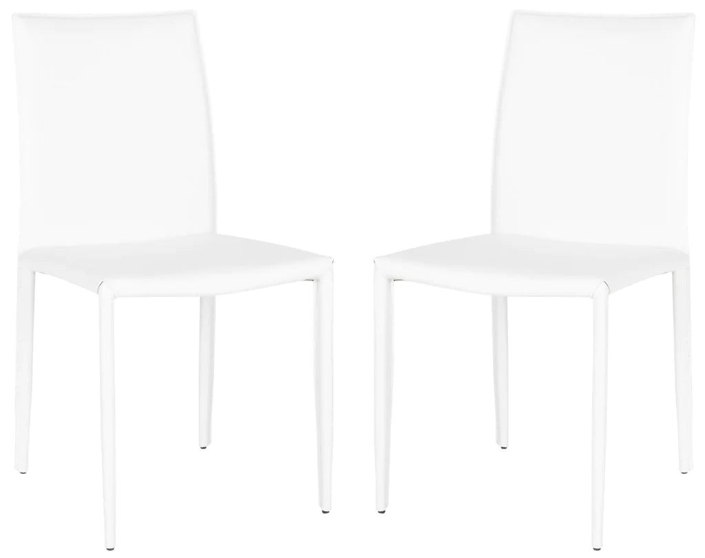 Safavieh Karna 19''H Dining Chair Set Of 2 - White Crocodile | Dining Chairs | Modishstore