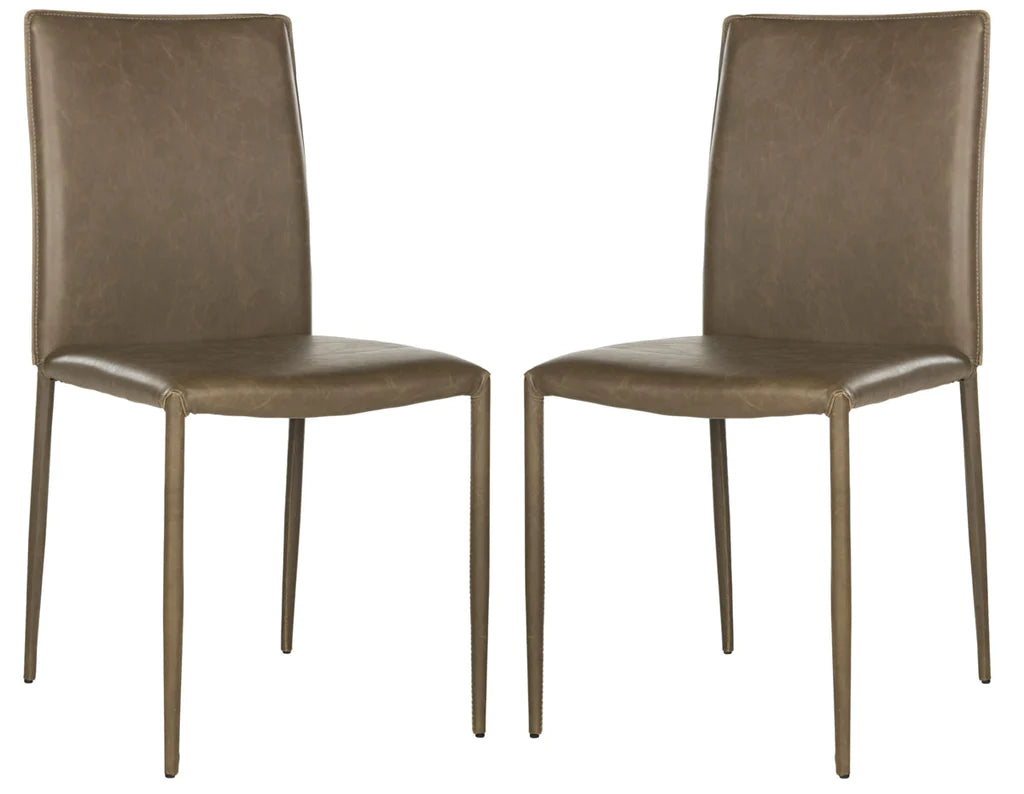 Safavieh Karna 19''H Dining Chair Set Of 2 - Antique Brown | Dining Chairs | Modishstore
