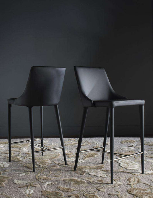 Safavieh Summerset Counter Stool Set Of 2 - Black | Counter Stools | Modishstore