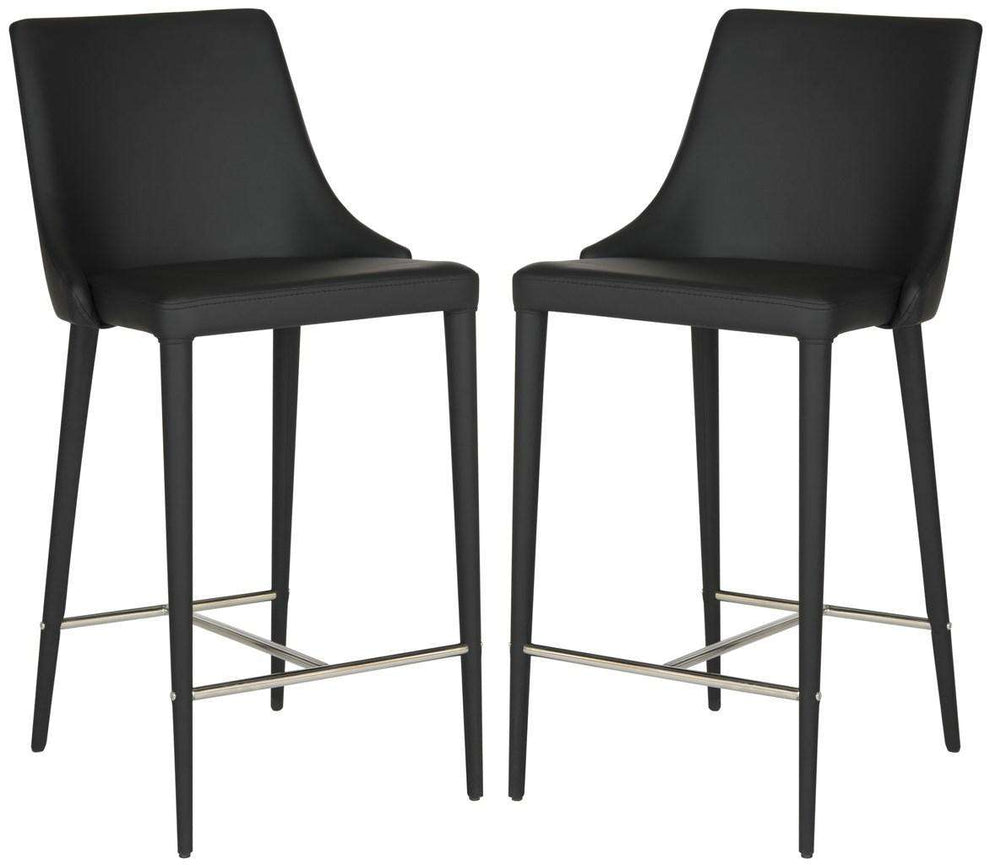 Safavieh Summerset Counter Stool Set Of 2 - Black | Counter Stools | Modishstore - 2