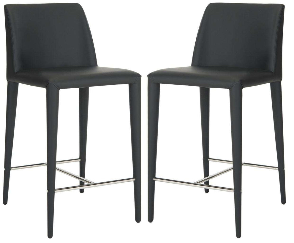 Safavieh Garretson Counter Stool Set Of 2 - Black | Counter Stools | Modishstore - 2