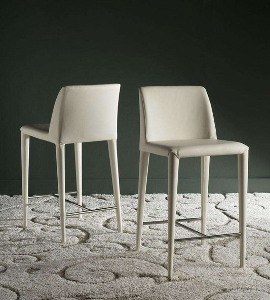 Safavieh Garretson Counter Stool Set Of 2 - Butter Cream | Counter Stools | Modishstore