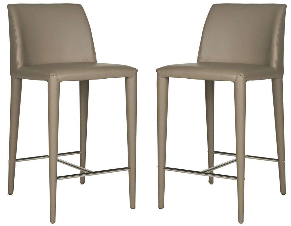 Safavieh Garretson Counter Stool Set Of 2 - Taupe | Counter Stools | Modishstore - 2