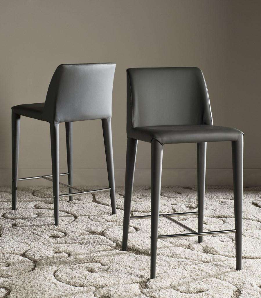 Safavieh Garretson Counter Stool Set Of 2 - Gray | Counter Stools | Modishstore