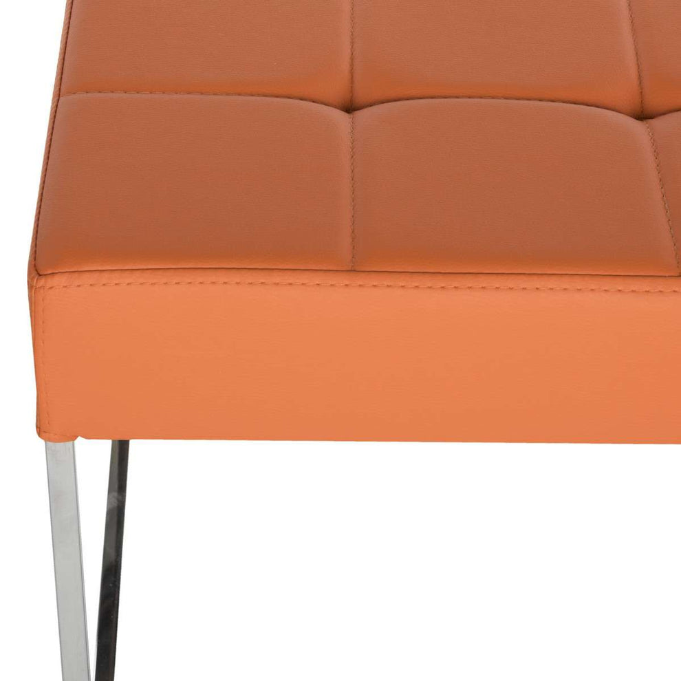 Safavieh Roitfeld Ottoman - Orange | Ottomans | Modishstore - 3