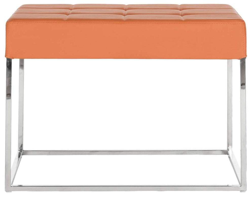 Safavieh Roitfeld Ottoman - Orange | Ottomans | Modishstore - 2