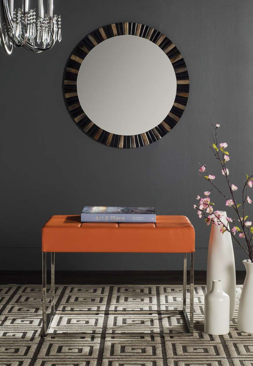 Safavieh Roitfeld Ottoman - Orange | Ottomans | Modishstore