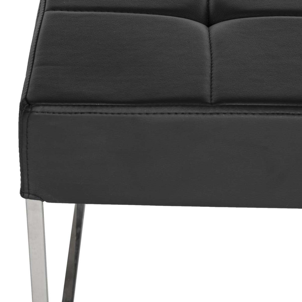 Safavieh Roitfeld Ottoman - Black | Ottomans | Modishstore - 3