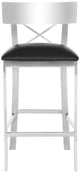 Safavieh Zoey 35''H Stainless Steel Cross Back Counter Stool | Counter Stools |  Modishstore 