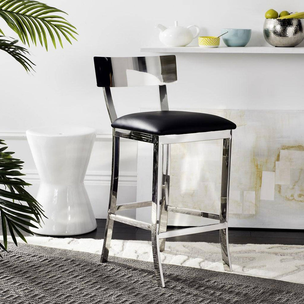 Safavieh Abby 35''H Stainless Steel Counter  Stool | Counter Stools | Modishstore - 2