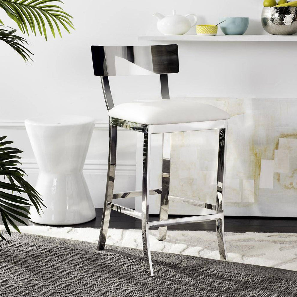 Safavieh Abby 35''H Stainless Steel Counter  Stool | Counter Stools | Modishstore - 5