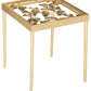 Safavieh Otto Ginko Leaf Side Table - Gold | Accent Tables | Modishstore - 2
