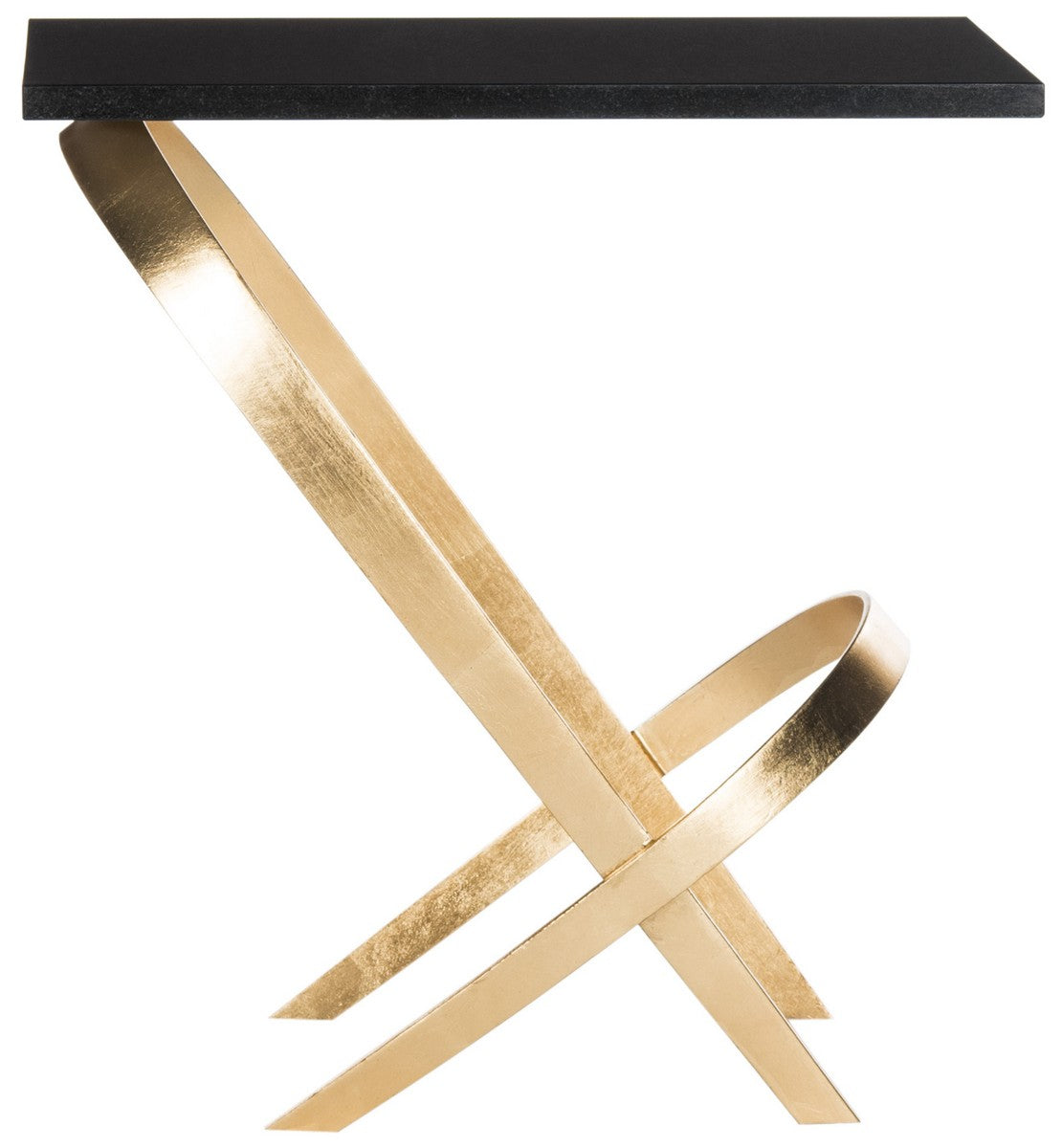 Safavieh Dovie Gold Leaf Glass Top Side Table | Side Tables | Modishstore - 1