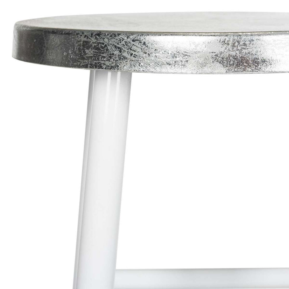 Safavieh Kenzie 30''H Silver Dipped Bar Stool - White | Bar Stools | Modishstore - 2