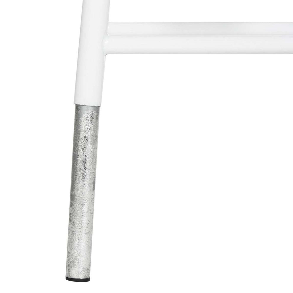 Safavieh Kenzie 30''H Silver Dipped Bar Stool - White | Bar Stools | Modishstore - 3
