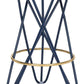 Safavieh Lorna Gold Leaf Counter Stool - Navy | Bar Stools | Modishstore - 2