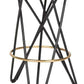Safavieh Lorna Gold Leaf Counter Stool - Black | Bar Stools | Modishstore