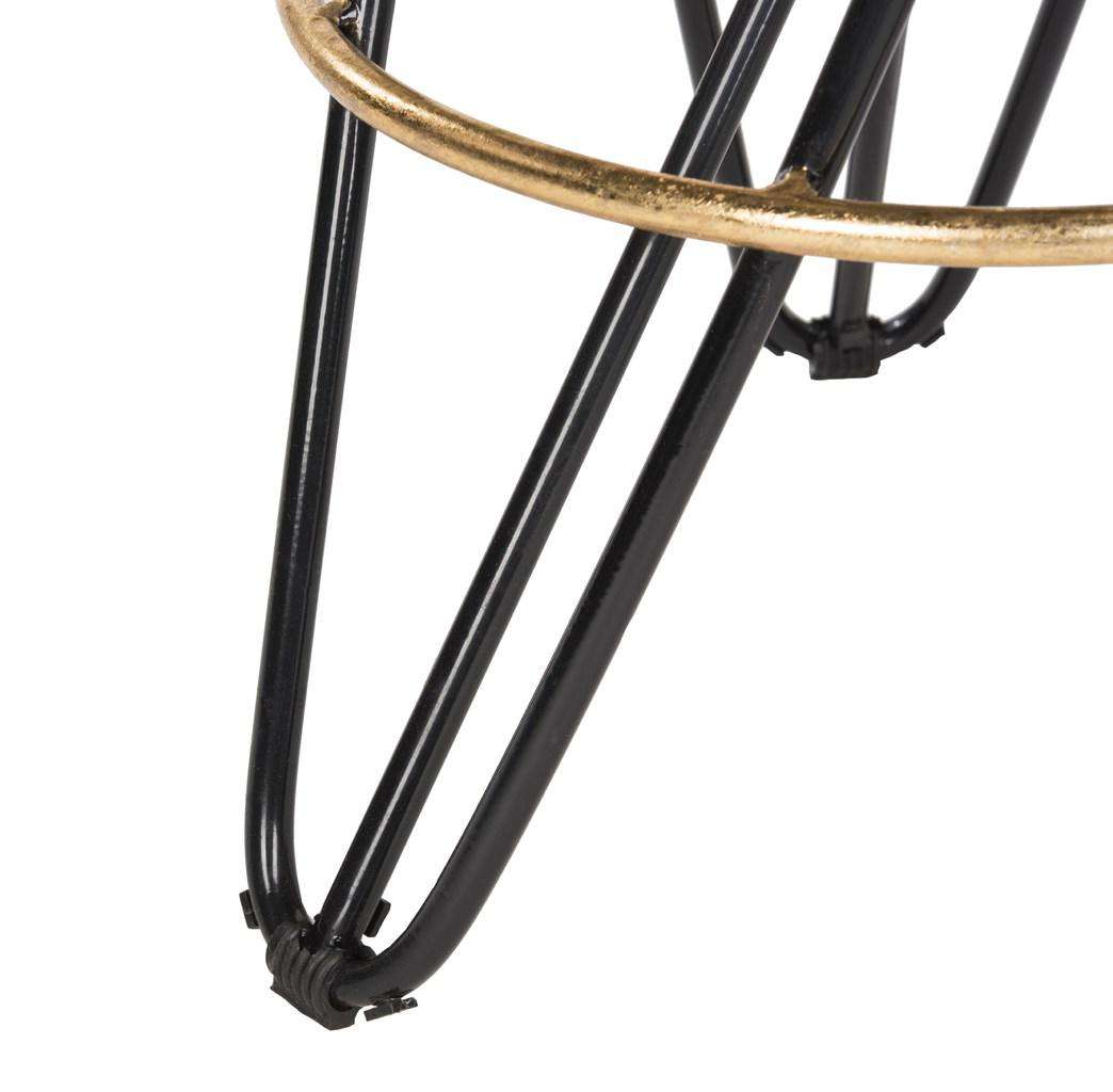 Safavieh Lorna Gold Leaf Counter Stool - Black | Bar Stools | Modishstore - 3