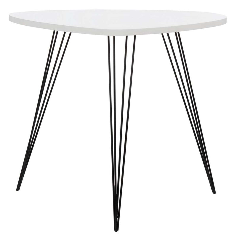 Safavieh Wynton Retro Mid Century Lacquer End Table - White | Accent Tables | Modishstore