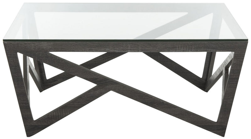 Safavieh Ralston Mid Century Glass Top Coffee Table | Coffee Tables | Modishstore - 1