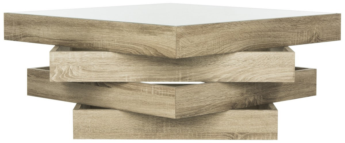 Safavieh Anwen Mid Century Geometric Wood Coffee Table | Coffee Tables |  Modishstore 