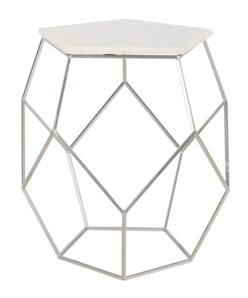 Safavieh Modern Pentagon Marble Top Side Table | Side Tables | Modishstore - 1