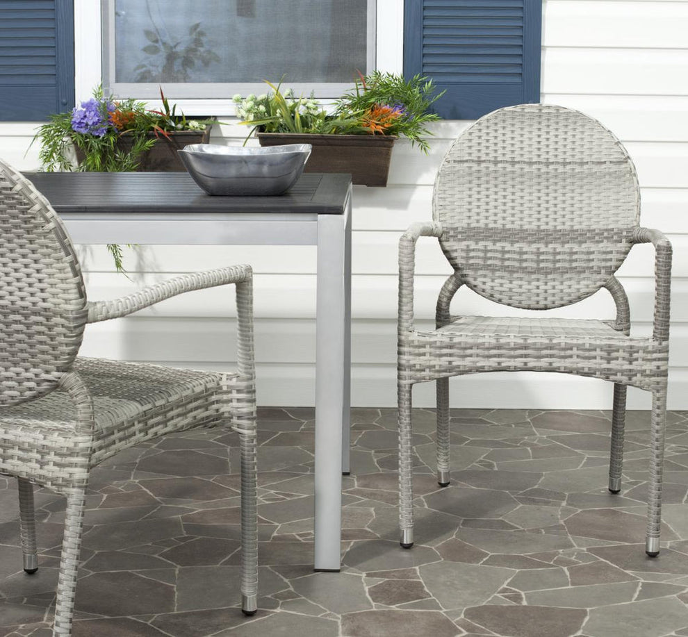 Safavieh Valdez Stackable Arm Chair | Outdoor Chairs |  Modishstore  - 2