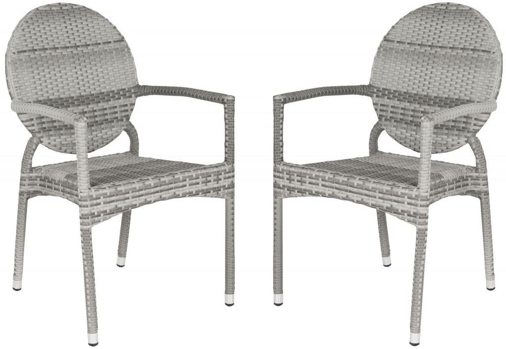 Safavieh Valdez Stackable Arm Chair | Outdoor Chairs |  Modishstore 
