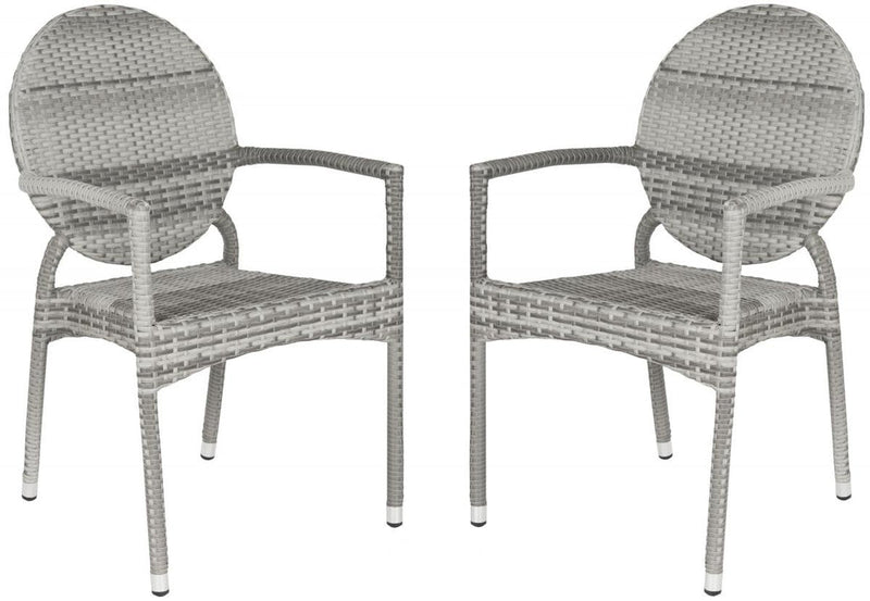 Safavieh Valdez Stackable Arm Chair | Outdoor Chairs |  Modishstore 