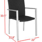 Safavieh Cordova Indoor-Outdoor Stacking Armchair Set Of 2 - Black | Armchairs | Modishstore - 2