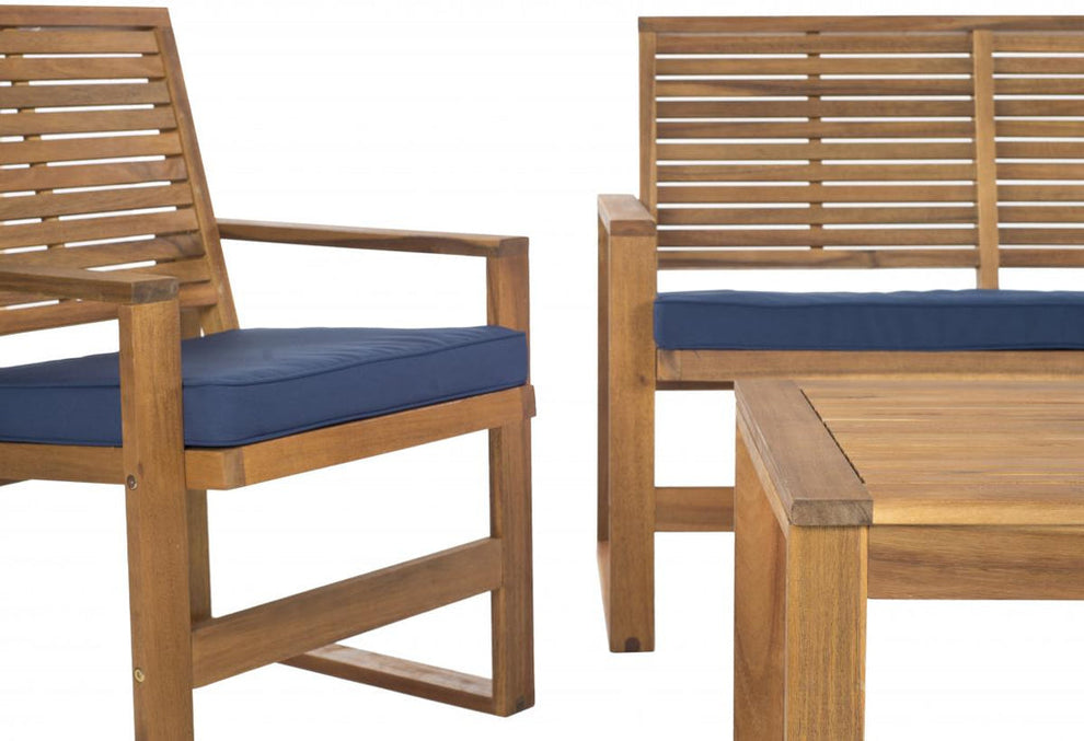 Safavieh Ozark 4 Pc Outdoor Living Set | Outdoor Sofas, Loveseats & Sectionals | Modishstore - 14