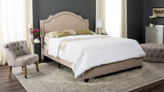 Safavieh Theron Bed Full Size - Light Beige | Beds | Modishstore