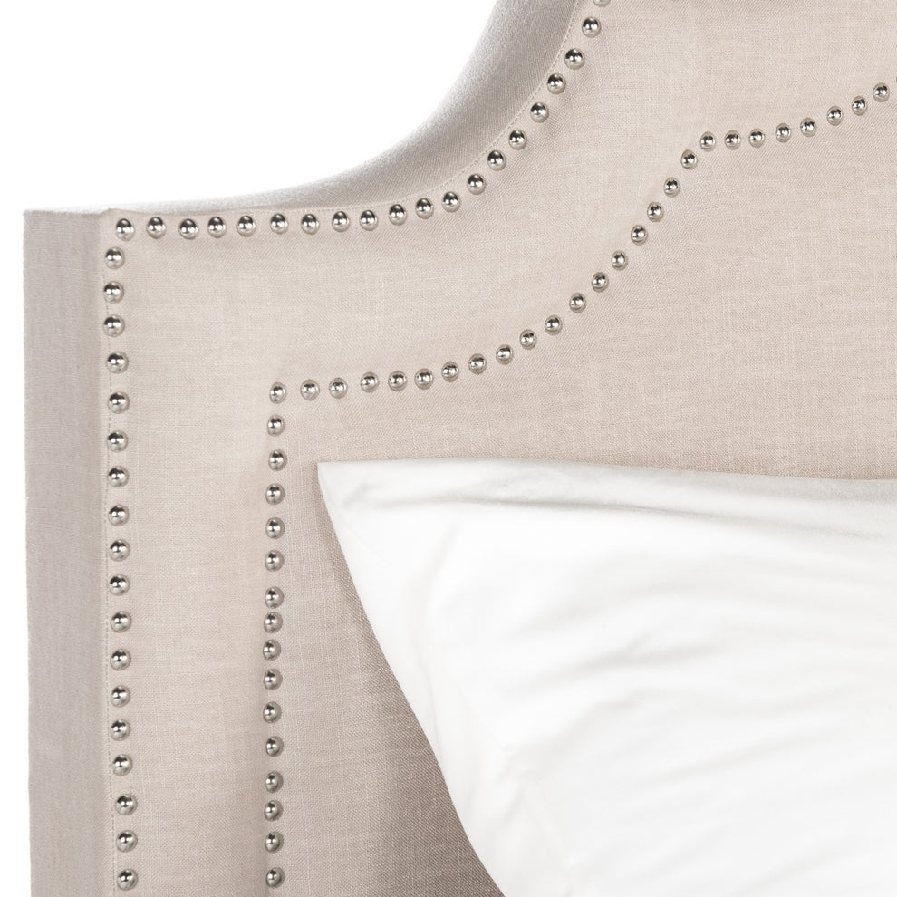 Safavieh Theron Bed Queen Size - Light Beige | Beds | Modishstore - 3