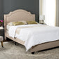 Safavieh Theron Bed Queen Size - Light Beige | Beds | Modishstore