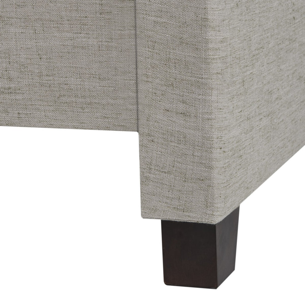 Safavieh Theron Bed Full Size - Light Grey | Beds | Modishstore - 4