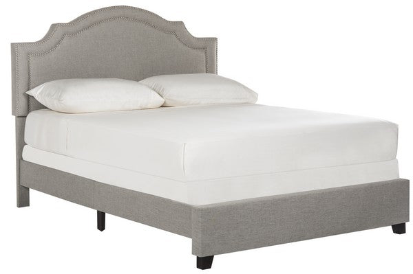 Safavieh Theron Bed Queen Size - Light Grey | Beds | Modishstore - 2